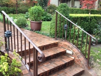 Railing with scrolls