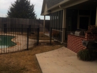 Black iron pool fence