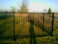 Galvanized pool fence