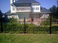 Black picket fence