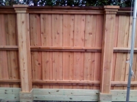 Triple trim cedar fence 3