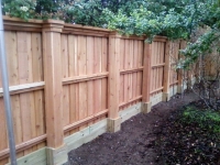 Triple trim cedar fence 4