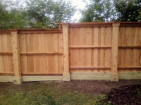 Triple trim cedar fence 5