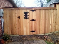 Cedar wood fence