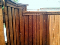 Stained cedar fence 3