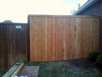 side by side cedar fence